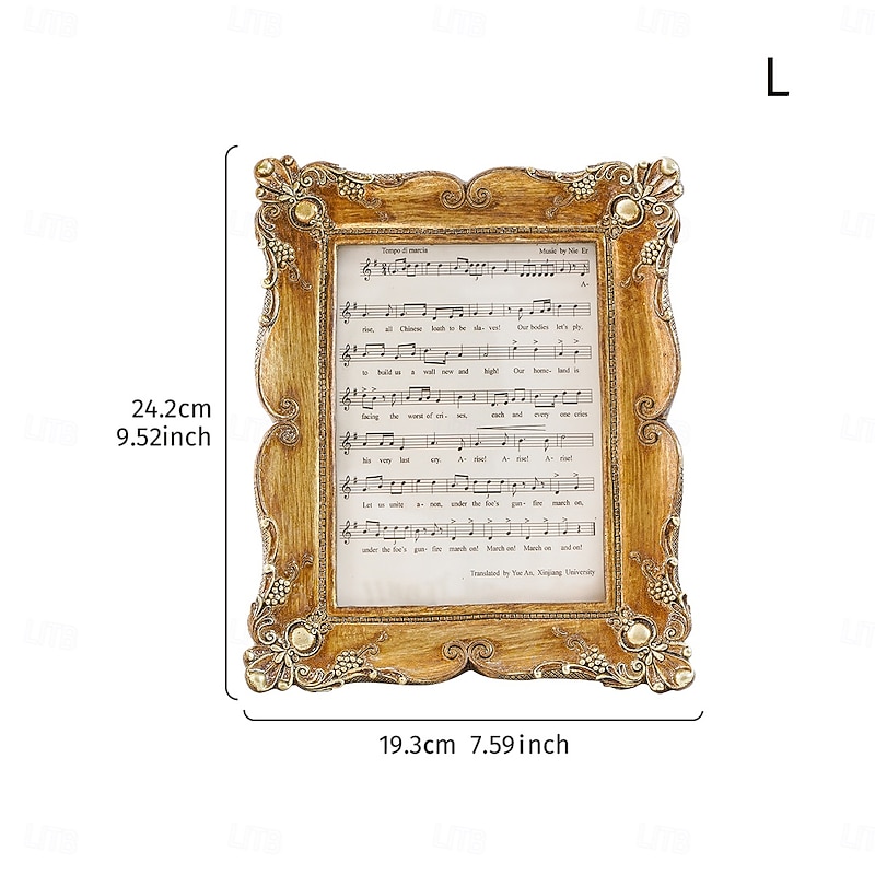 Vintage Gold Filigree Decorative Photo Frame, Horizontal & Vertical Display with Random Insert Paper, Elegant Home Decor for Photos and Artwork4