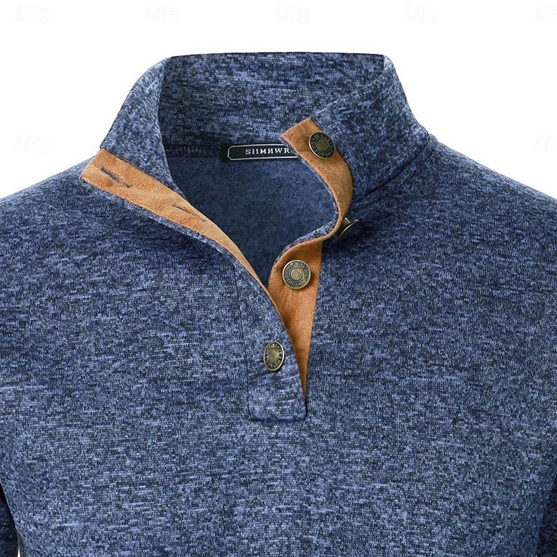 Men's Sweatshirt Pullover Black Burgundy Navy Blue Royal Blue Green Standing Collar Color Block Patchwork Sports & Outdoor Casual Daily Streetwear Casual Athletic Fall Winter Clothing Apparel Hoodies4