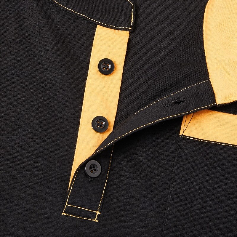 Men's Henley Shirt Tee Henley Top Long Sleeve Solid Color Plain Solid Fashion Designer Casual Color Block Buttons Henley Outdoor Casual Daily Summer Spring Fall Black White Navy Blue Henley T-Shirt3