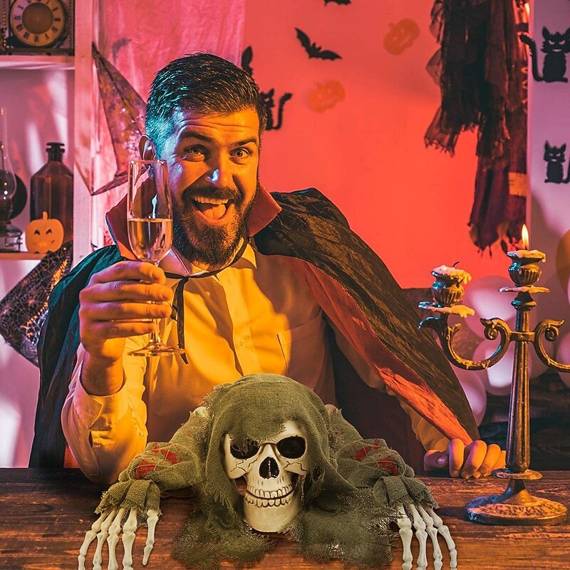 Halloween Skull Decoration Arms Stakes for Indoor and Outdoor Garden Skull and Skeleton Lawn Graveyard for Halloween Decoration3