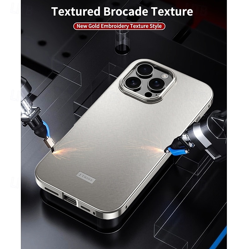 Phone Case For iPhone 17 Pro Max 17 Air 16 Pro Max Plus 15 Pro Max 14 Pro Max Back Cover Shockproof Retro Metal2