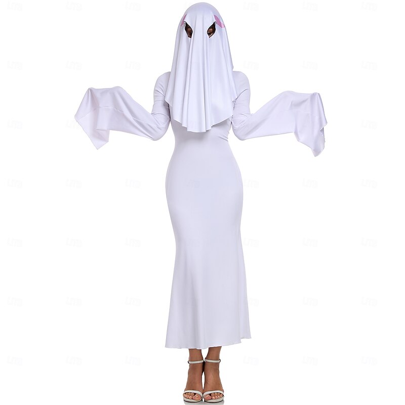 Ghost Ghostly Bride Halloween Dress Cosplay Costume Halloween Adults' Women's Halloween Carnival Performance Masquerade Easy Halloween Costumes Dress Up
