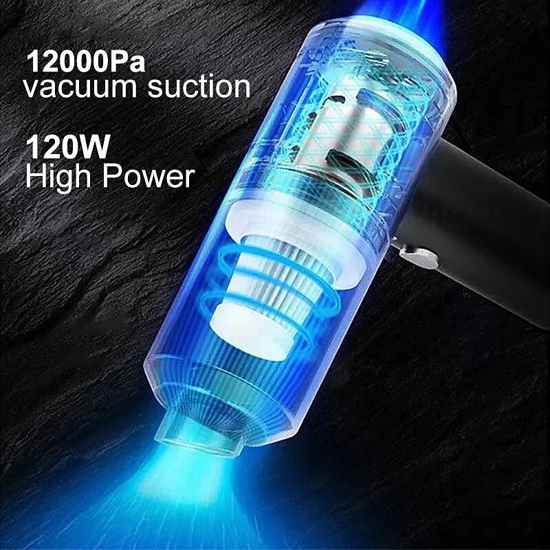 Mini Handheld Cordless Vacuum Cleaner 3 in 1 High Suction Car Vacuum Blower Small Wireless Portable Dust Remover for Auto Interior Cleaning and Home Use3
