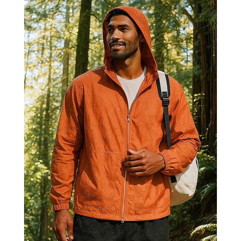 Men's Windbreaker Softshell Jacket Hiking Jacket Outdoor Waterproof Windproof Hiking Outfits Hiking Clothes Spring Autumn / Fall Top Camping / Hiking / Caving Running White Army Green Orange3