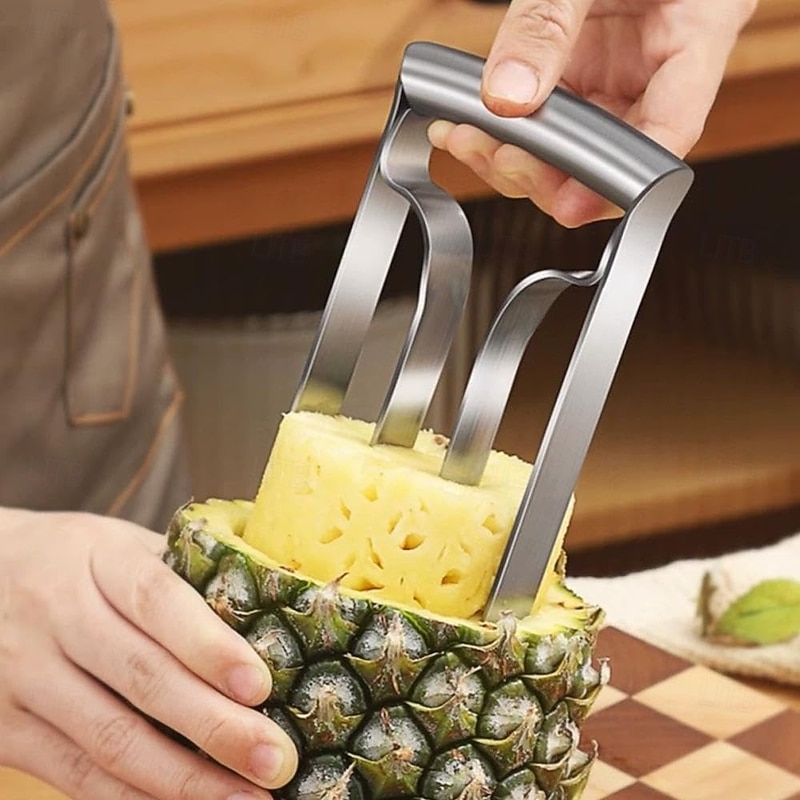 Stainless Steel Pineapple Cutter Corer & Peeler Easy Coring Corer Home Kitchen Knife Slicer Fruit Tool Food-Safe Kitchen Tool for Perfect Pineapple Rings4