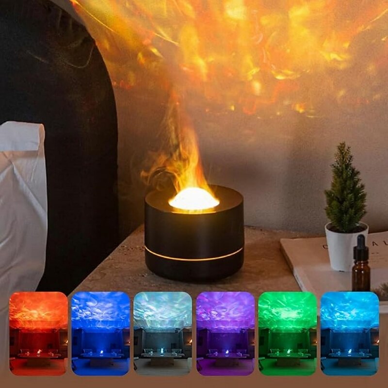 Essential Oil Diffuser with Rotating Galaxy Light 200ml Aromatherapy Diffuser with 7 Color LED Cool Mist Humidifier with Auto Shut-Off Relaxing Night Light for Bedroom Home Gifts4