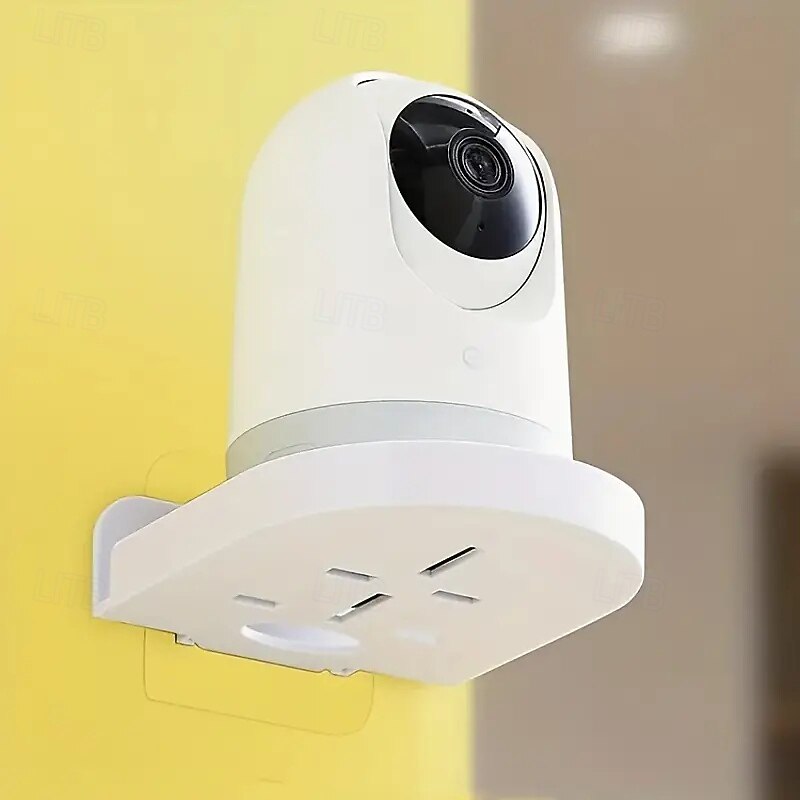 Wall Mount Camera Bracket No Drill Stick-on Home Storage Fixed Surveillance Rack Tray3