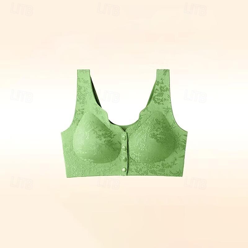 Women's Plus Size Lace Lingerie Bra BacklessNightwearPOLY Spandex Jacquard Black Purple Green Beige Spring & Summer Fall & Winter3
