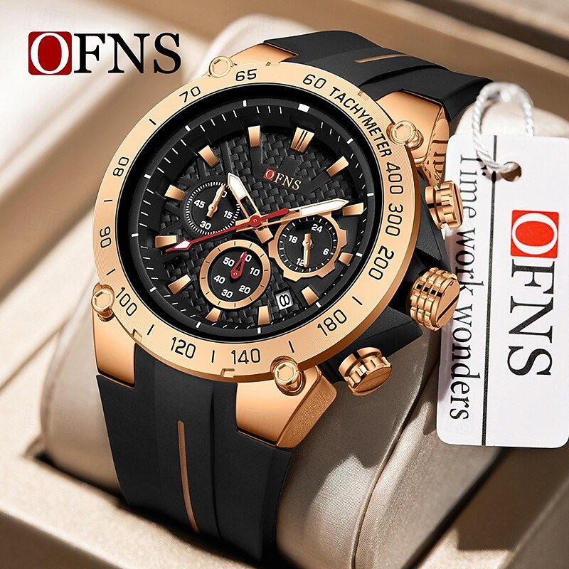 SANDA Men Quartz Watch Large Dial Sports Fashion Business Luminous Calendar Date Waterproof Silicone Watch2