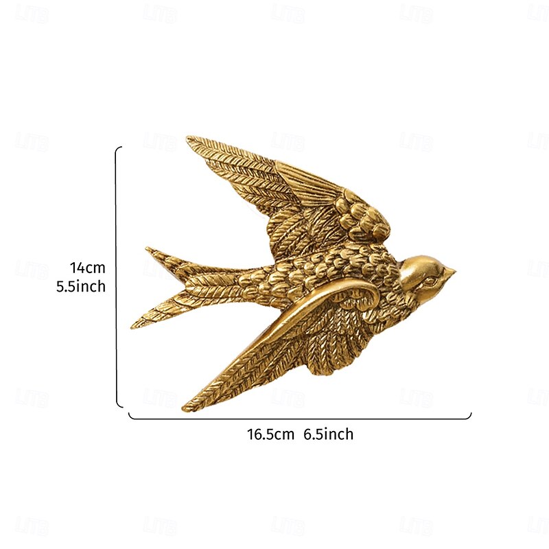 Resin Swallow Wall Hanging Decor, Minimalist Flying Swallow Sculpture for Home, Dining Room, Party, Wedding & Event Wall Decorations3