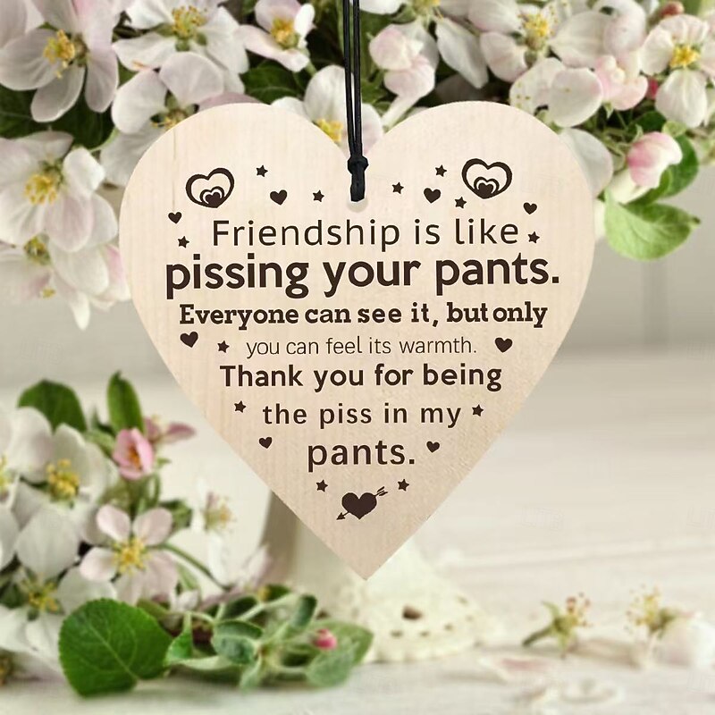 3pcs Christmas Friendship Wood Ornaments Pendant Xmas Tree Decor Friendship Wooden Pendant Hanging Decorations for Christmas Tree Home Car3