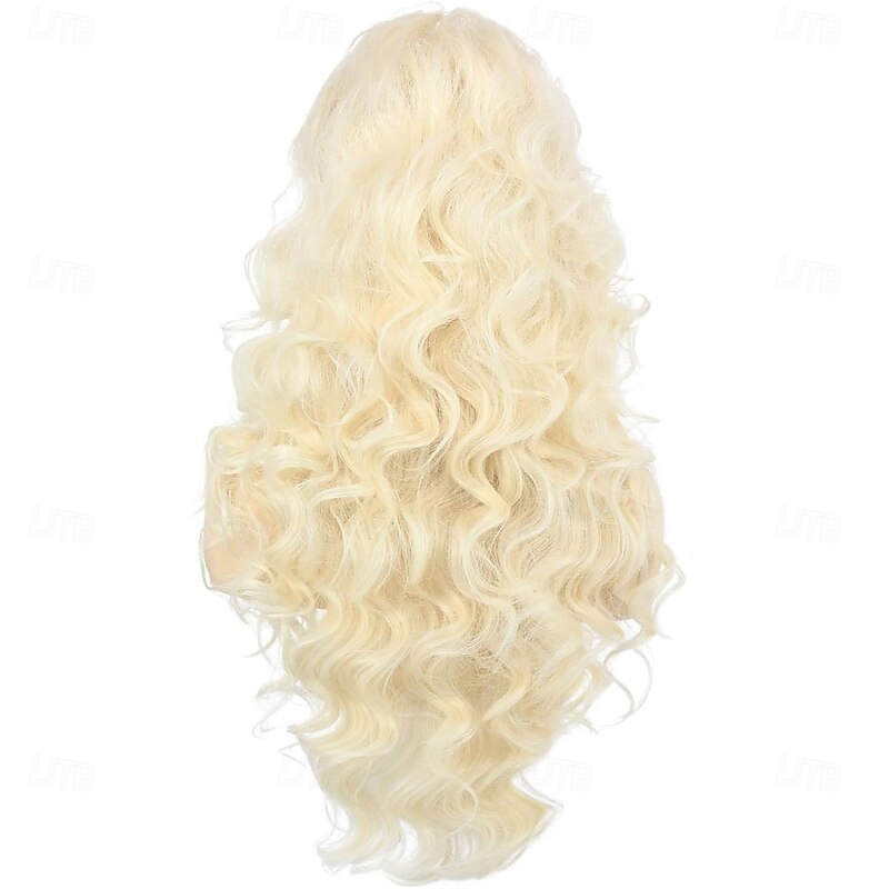 Long Blonde Bombshell Wig for Women Inspired Costume with Curly Platinum Blond Hair Funny Beehive 80s Drag Queen Wig for Halloween Parties & Cosplay3