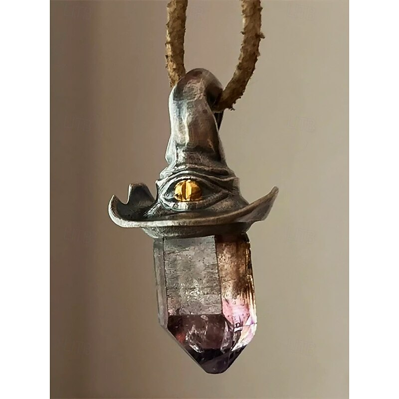 Women's Pendant Necklace Necklace Gemstone & Crystal Alloy Vintage Exaggerated Halloween Round