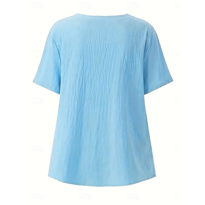 Women's Blouse Graphic Animal Vintage Tropical Stylish Short Sleeve Regular Tops Holiday Buttons Print White Yellow Navy Blue Blue Purple Summer Spring Fall2