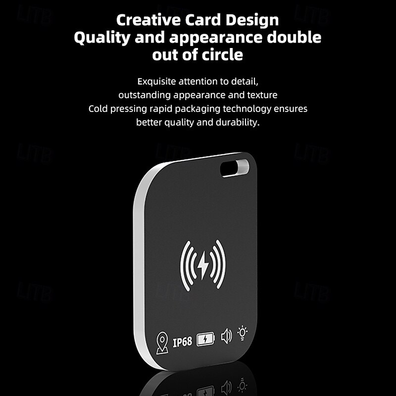 Bluetooth Tracke(iOS Only) IP68 Waterproof Rechargeable Smart Tag Key Finder Locator with Sound Item Tracker Card for Key Wallet Luggage Backpack Suitcases Passport3