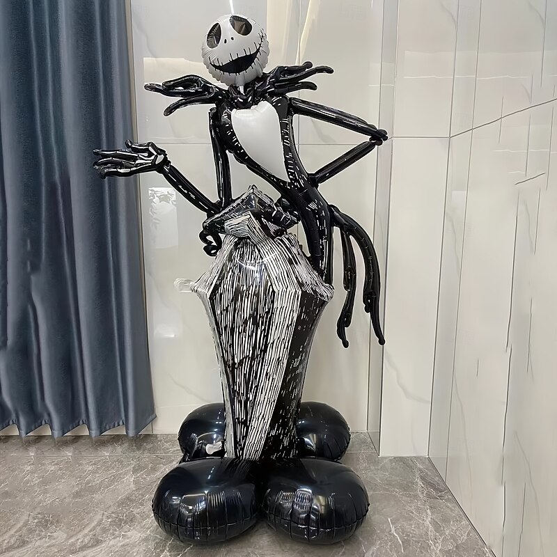 Disney - Jack Skellington Theme Party Balloons - Suitable for Birthday Party Decorations, Wedding Theme - Birthday Theme Party Decoration Set - Perfect for Christmas and Halloween Decorations