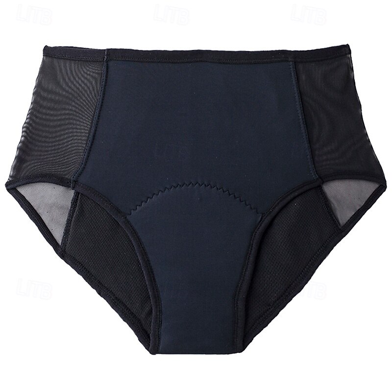 Women's Panties Basic Panties Elastic WaistNightwearNylon Daily Wear Weekend Solid Colored Casual Black Summer4