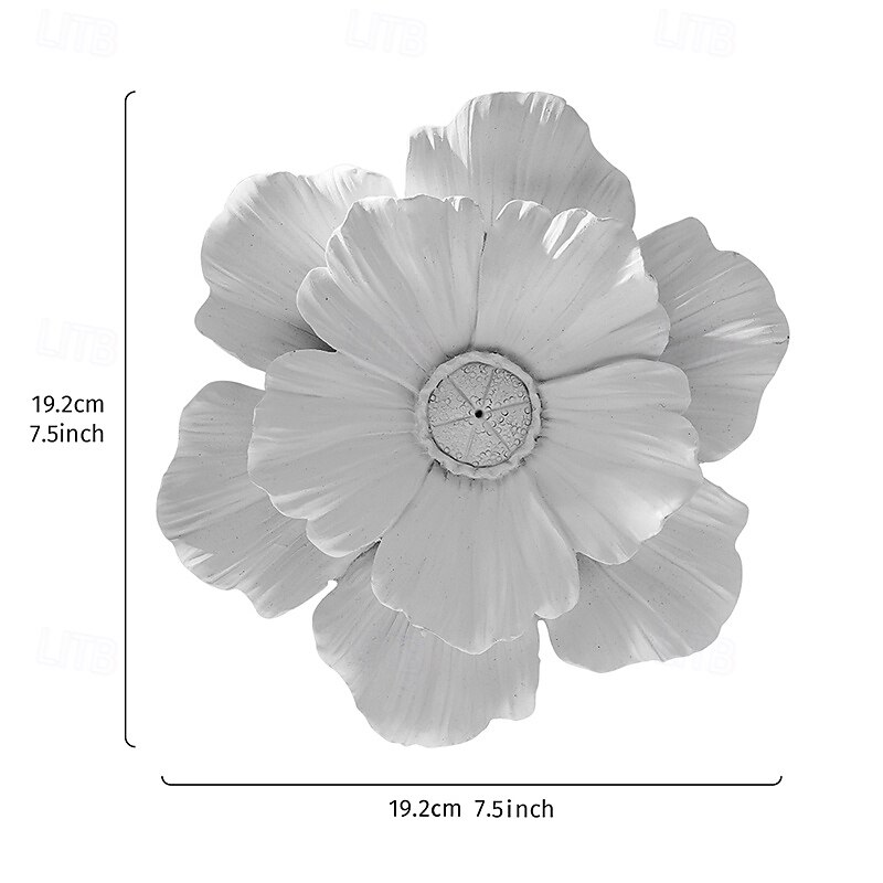 3D Flower Wall Decor, ABS Resin Handmade Petal Wall Hanging Ornament for Living Room, Home Interior Decoration and Photography Props2