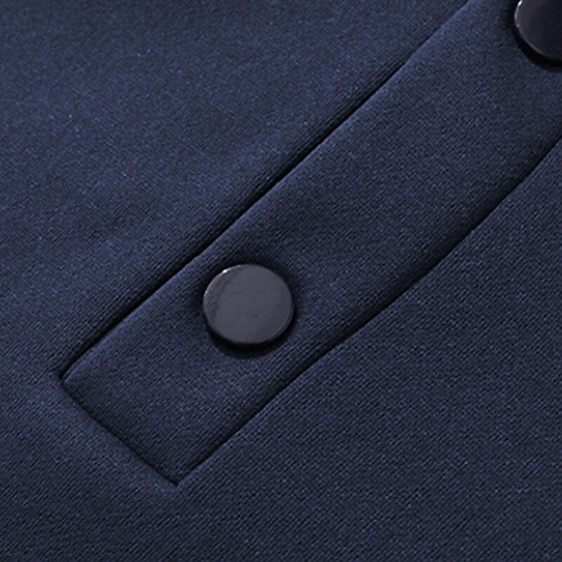 Men's Hoodie Button Up Hoodie Fleece Hoodie Fleece lined Hoodie Black Navy Blue Light Grey Hooded Plain Patchwork Color Block Sports & Outdoor Casual Daily Streetwear Cool Sportswear Winter Spring4