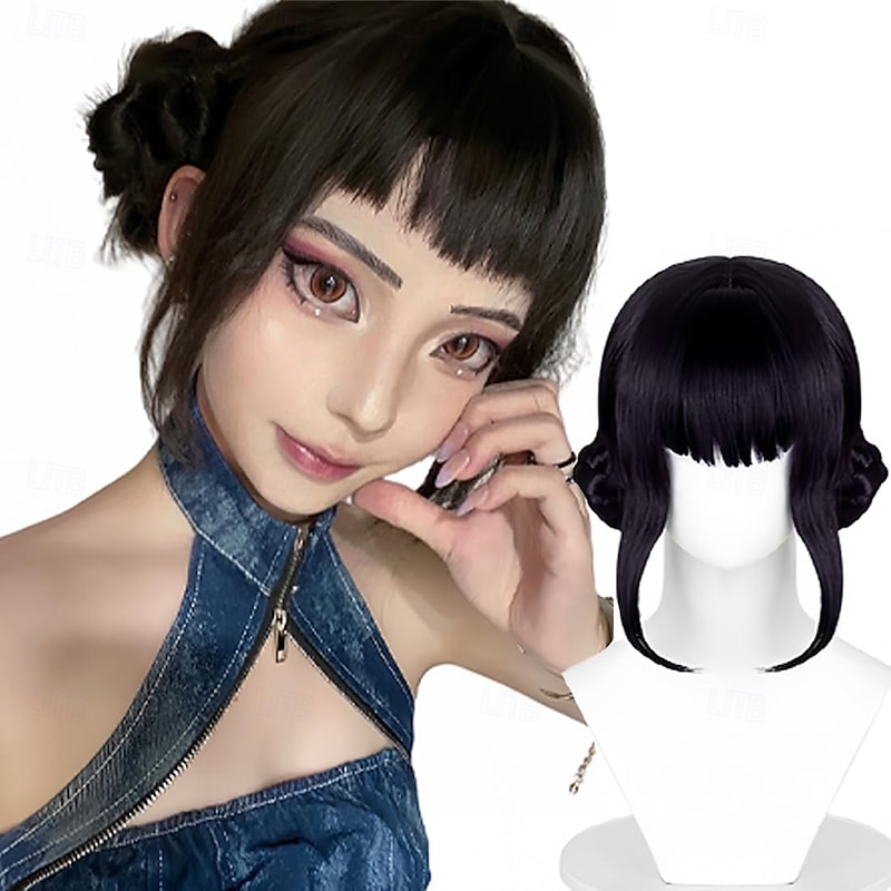 Korean Idol Inspired Cosplay Pop Star Wigs Anime Costume Wigs Purple Braids Adults Girls Accessories Prop - Main Image
