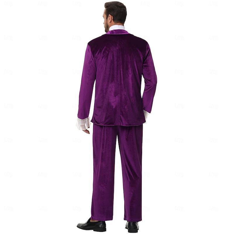 Disco 1980s Outfits Suits & Blazers Disco Fancy Dress Men's Carnival Costume Masquerade Performance Party Adults Coat Pants Collar All Seasons3