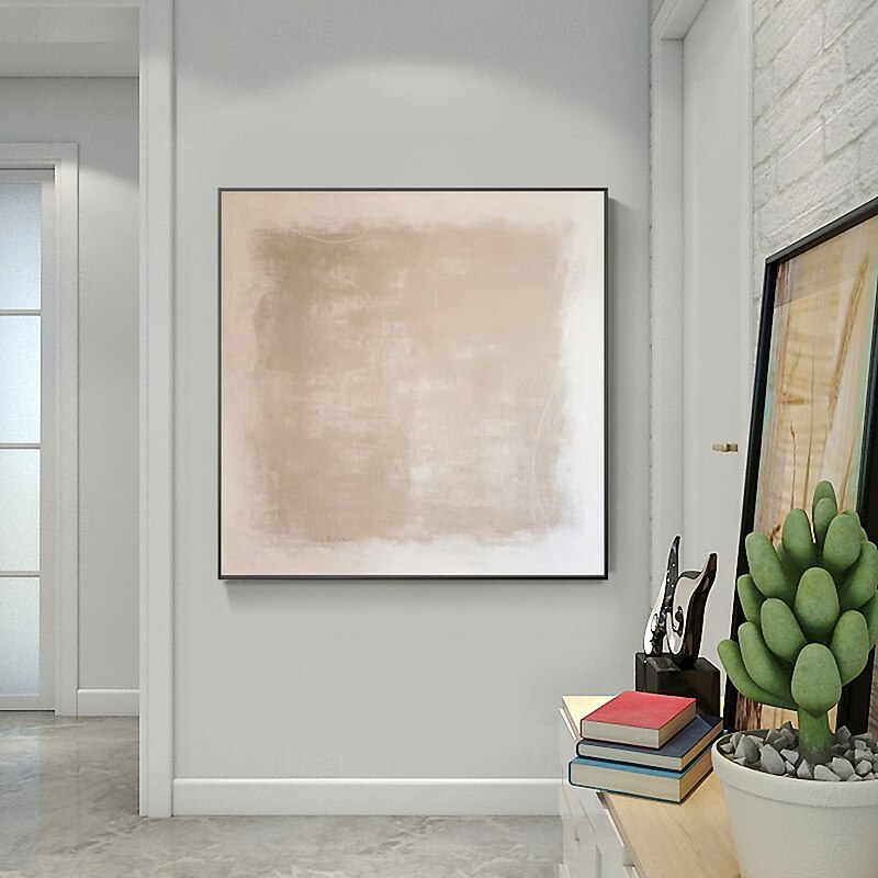 Mintura Handmade Beige Abstract Oil Paintings On Canvas Wall Art Decoration Modern Pictures For Home Decor Rolled Frameless Unstretched Painting4