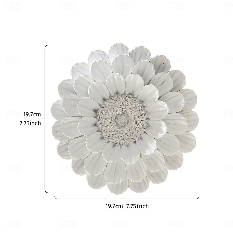 1PC European Dahlia Wall Hanging Decoration Gold and Silver Three-color Wall Decoration Hanging Tree Resin Material Handcrafted Decorative Ornaments Suitable for Home and Store Wall Decoration2