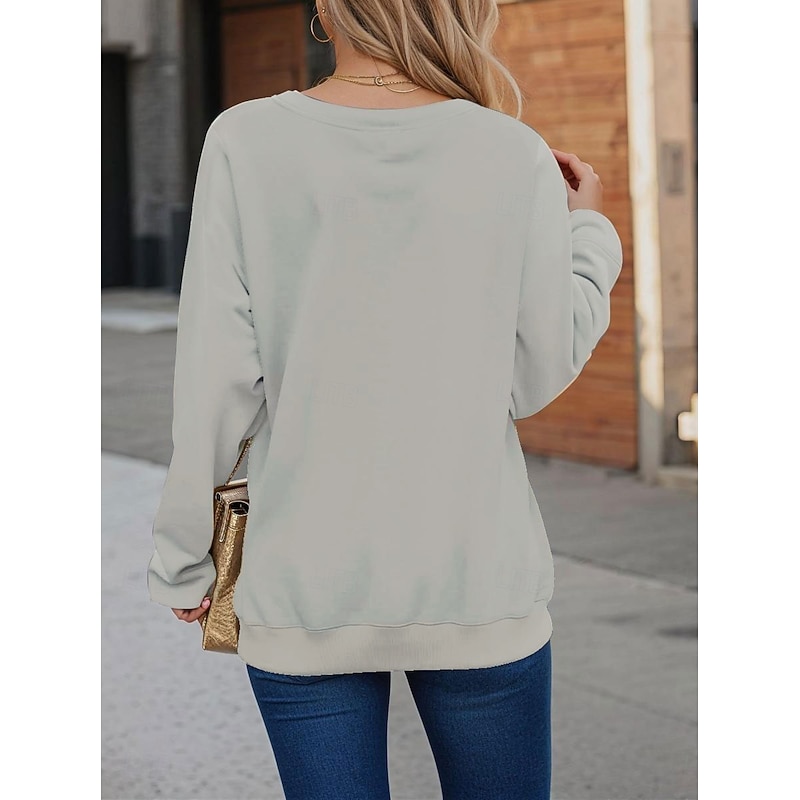 Women's Pullover Sweatshirt Graphic Animal Cat Casual Long Sleeve Crew Neck Regular Tops Street Casual Holiday Print Yellow Pink Red Blue Green Spring Fall Winter2