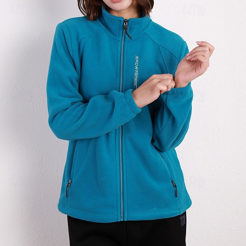 Women's Hiking Jacket Fleece Jacket Thermal Jacket Winter Outdoor Thermal Top White Pink Red Blue Purple