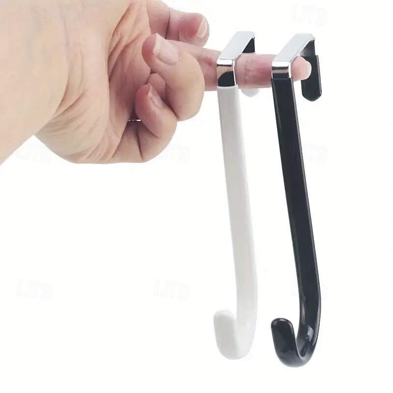 6pcs Over the Door Hooks with Rubber Adjustable Anti-Slip S-Shaped Hooks Space-Saving Organizer Ideal for Hanging Clothes, Hats, Coats, Towels, Shoe Racks & Bags3