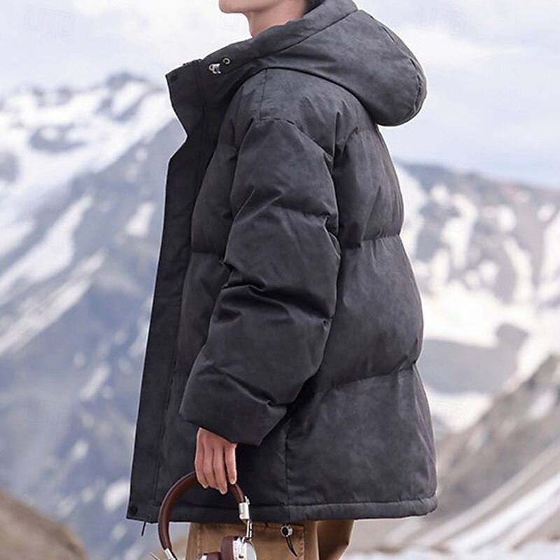 Men's Hiking Jacket Puffer Jacket Thermal Jacket Outdoor Thermal Hiking Outfits Hiking Clothes Winter Autumn / Fall Top Camping / Hiking / Caving Running Black Purple Grey3