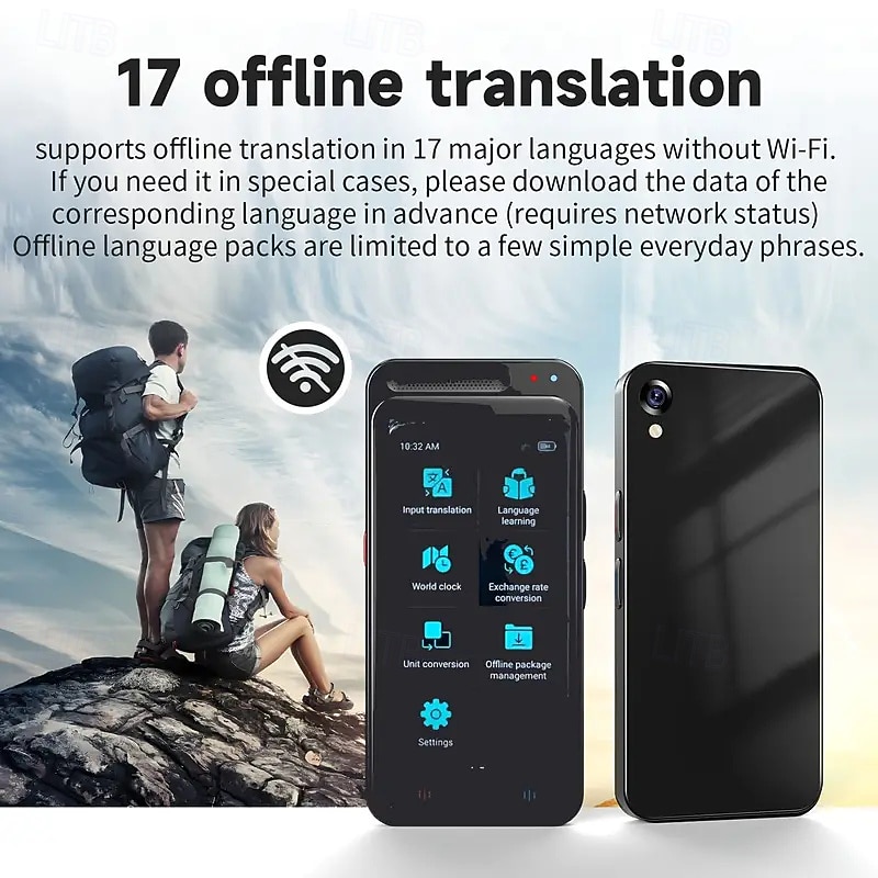 Portable Language Translator - Instantly Translates 138 Languages And Accents Supports Wifi/Offline/Photo Capture Compact And Lightweight Ideal For Travel Study And Business Use Headphones2