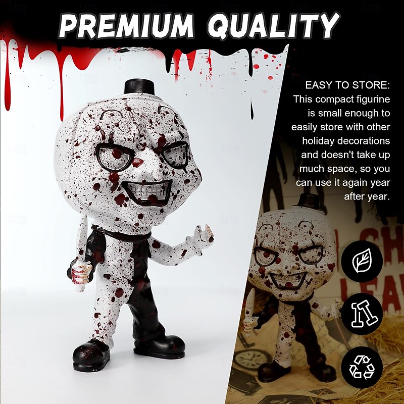 Art The Clown Figure Terrifier Statue Horror Movie Action Figures Killer Clown Bust Sculpture Terrify Merch Collectible Home Office Garden Decor4