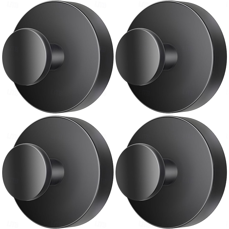 4 Pack Suction Cup Hooks for Shower, Wreaths, Towels, Robes, Loofah,  No-Drill Removable Bathroom Hooks for Mountable on Bathroom Walls, Kitchen, Glass, Mirrors, Tile, Smooth Non-Porous Surfaces
