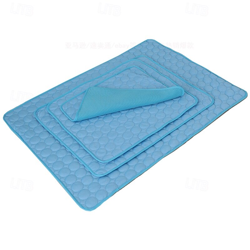 Cooling Pet Mat for Dogs and Cats, Summer Ice Silk Pet Bed Pad, Breathable Sofa Cushion for Hot Weather3