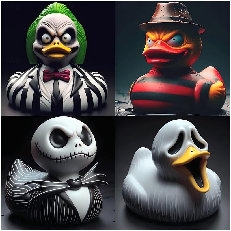 Punk Duck Goth Resin Duck, Halloween Ducks, Rock Duck, The 80's Punk Duck, Frightening Collectible Duck Figure, Dark Duck Bath Toys, Gifts, Collectibles, Decorations