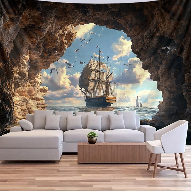 Tapestry Blanket Wall Hangings Landscape Vacation Modern Bedroom Living Room Dorm Home Decor