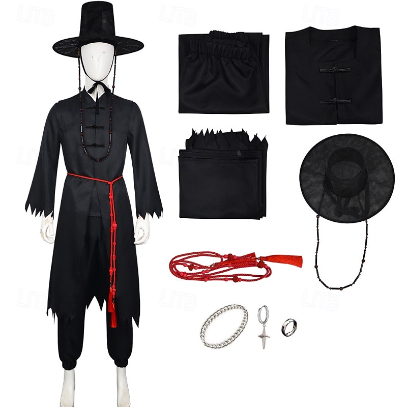 Korean Idol Inspired Pop Star Costume Hanbok Fancy Dress Korean Traditional Virtual Idol Movie Cosplay for Boy's Kid's Halloween Carnival Performance Comic Con Anime Expo