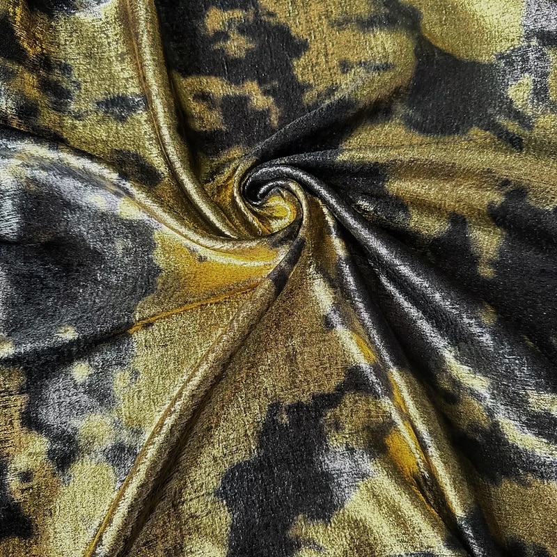 Black and Gold A-Line Cocktail Dresses Elegant Dress Formal Wedding Ankle Length Short Sleeve Crew Neck Pocket Nylon with Floral Print 20253