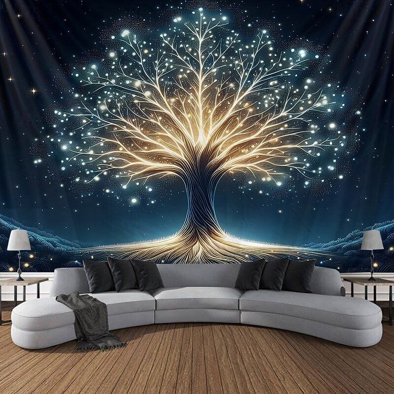 Tapestry Blanket Wall Hangings Fairycore Tree of Life Colorful Rustic Cottagecore Mystic Bedroom Living Room Dorm Home Decor
