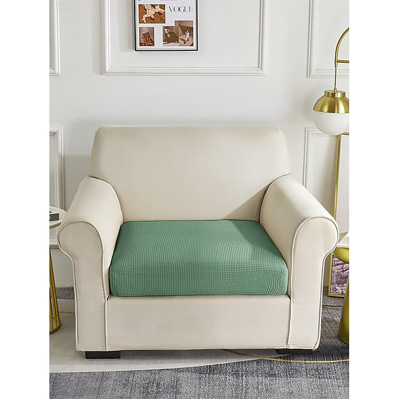 Seat Cushion Cover, Floral Yarn-Dyed Microfiber Slipcover for Dining Chairs and Patio Furniture, Stretchable and Washable4