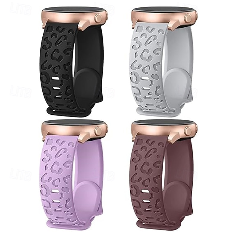 4 Pack Watch Band for Garmin Samsung Amazfit Polar Approach S42 / S40 / S12 GTS 4,4mini, 3,2,2mini, 2e, GTR 42mm, Bip U Pro, U, 3 Pro, 3, S lite, S, lite Watch 8/7/6/5/4 40/44mm, Watch 6 Classic3