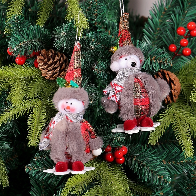 Christmas Doll Hanging Ornament Christmas Tree Decoration Forest Santa Gnome Doll Small Hanging Charm Festive Holiday Home Decor Perfect Seasonal Party Accessory2