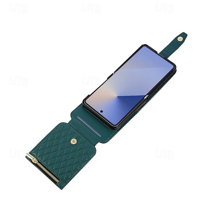 Phone Case For Samsung Galaxy Z Flip 7 Z Flip 6 Z Flip 5 Z Flip 4 Wallet Case Zipper with Lanyard Card Slot TPU PU Leather4