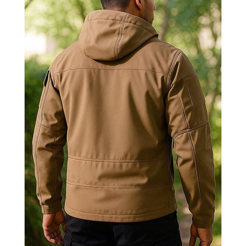 Men's Combat Jacket Hiking Jacket Cargo Jacket Outdoor Thermal Waterproof Hiking Outfits Hiking Clothes Winter Autumn / Fall Top Camping / Hiking / Caving Running Camo Dark Grey Black Army Green2