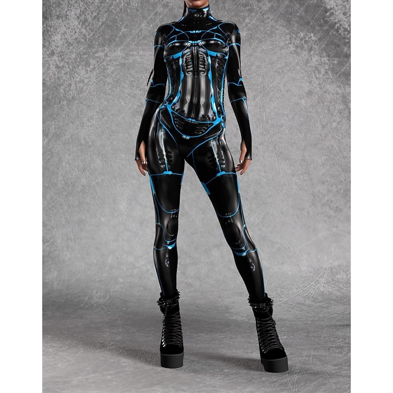 Patterned Zentai Suits Cosplay Costume Bodysuit Printing Carnival Costume Full Body Suit Men's Women's Sexy Costume Halloween Costume for Performance Party Masquerade Adults'2
