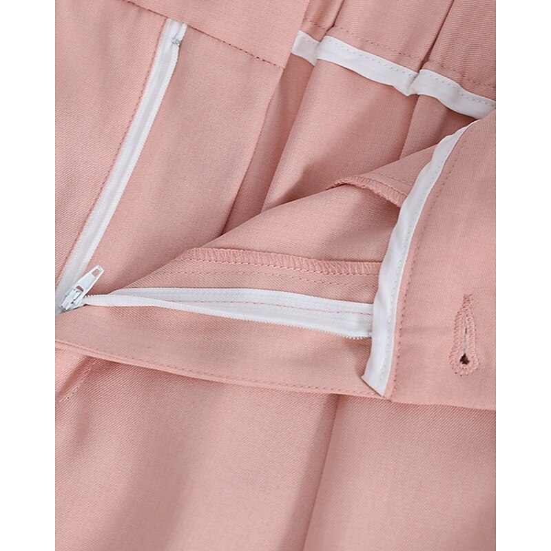 Men's Dress Pants Trousers Chinos Slacks Pocket Buttons Plain Comfort Formal Party Work Fashion Classic Style Pink Micro-elastic3