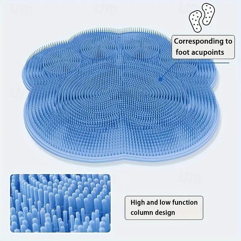 Silicone Shower Foot & Back Scrub Pad – Non-Slip, Easy-to-Clean Exfoliating & Relaxing Bathroom Massage Mat2