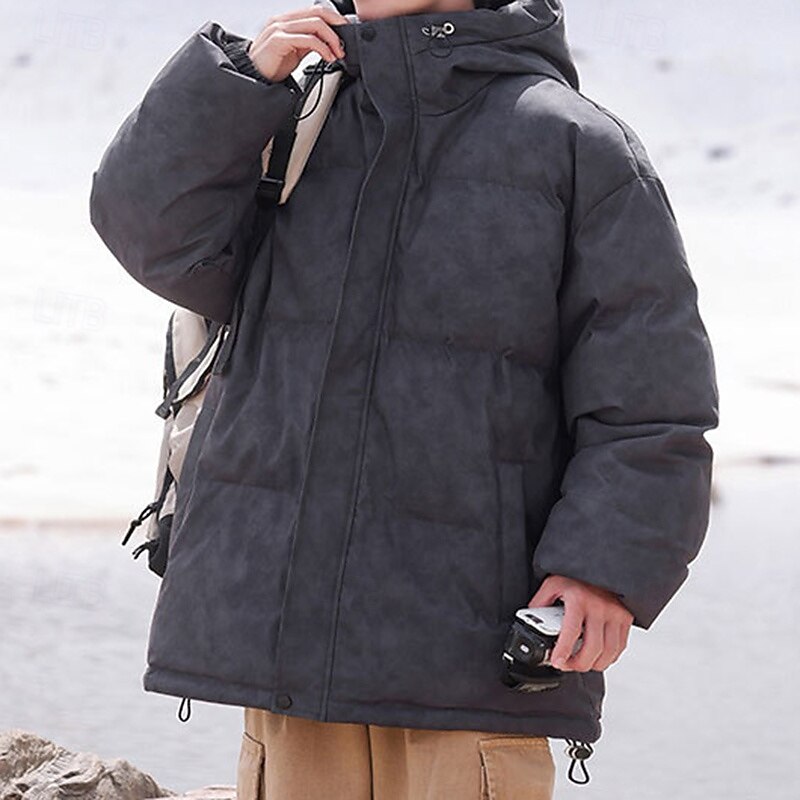 Men's Hiking Jacket Puffer Jacket Thermal Jacket Outdoor Thermal Hiking Outfits Hiking Clothes Winter Autumn / Fall Top Camping / Hiking / Caving Running Black Purple Grey4