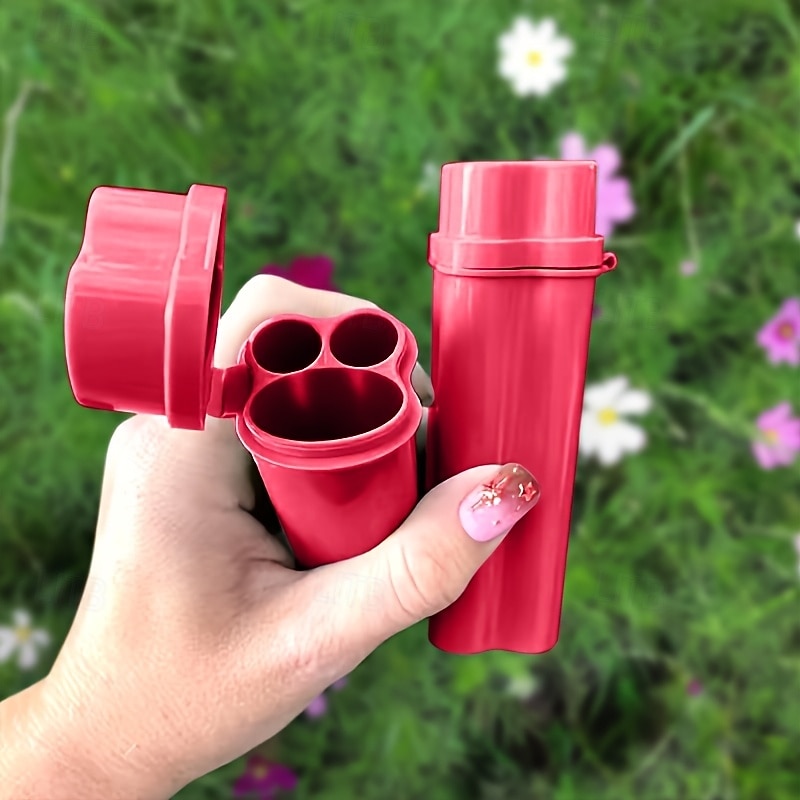 Teal Portable Cigarette Case with Built-in Lighter Holder - Durable ABS Plastic Flip-Top Design, Compact & Lightweight for Easy Carrying, Holds Multiple Cigarettes, Smoking Accessories